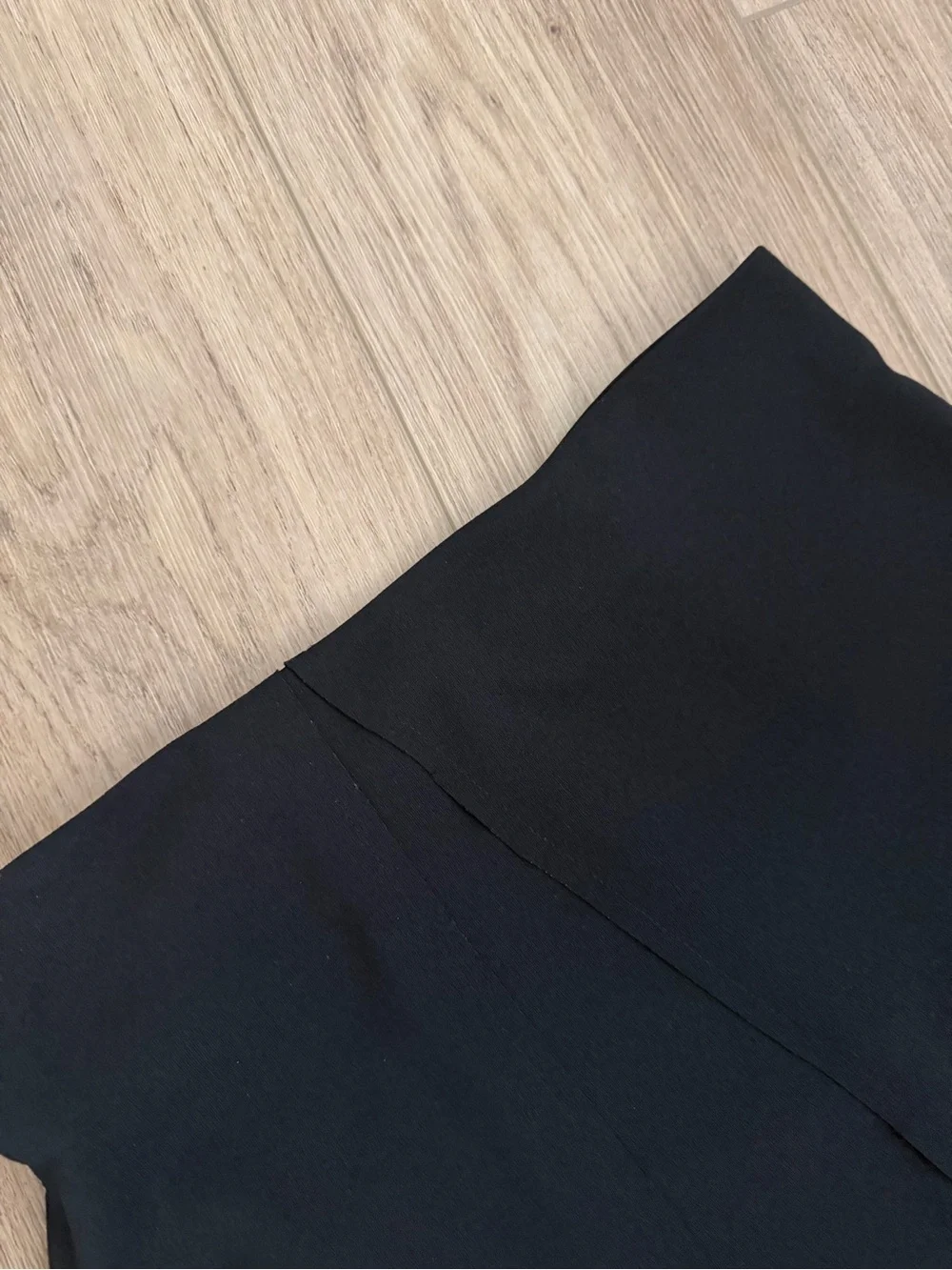 OAK + FORT Black High-Low Asymmetric Midi Skirt